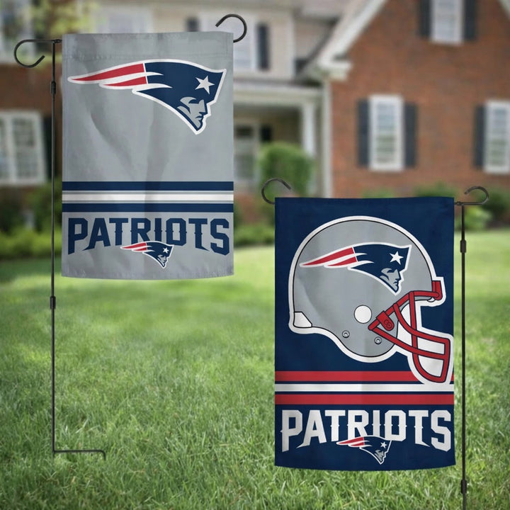 New England Patriots Double Logo Garden Flag heartlandflags