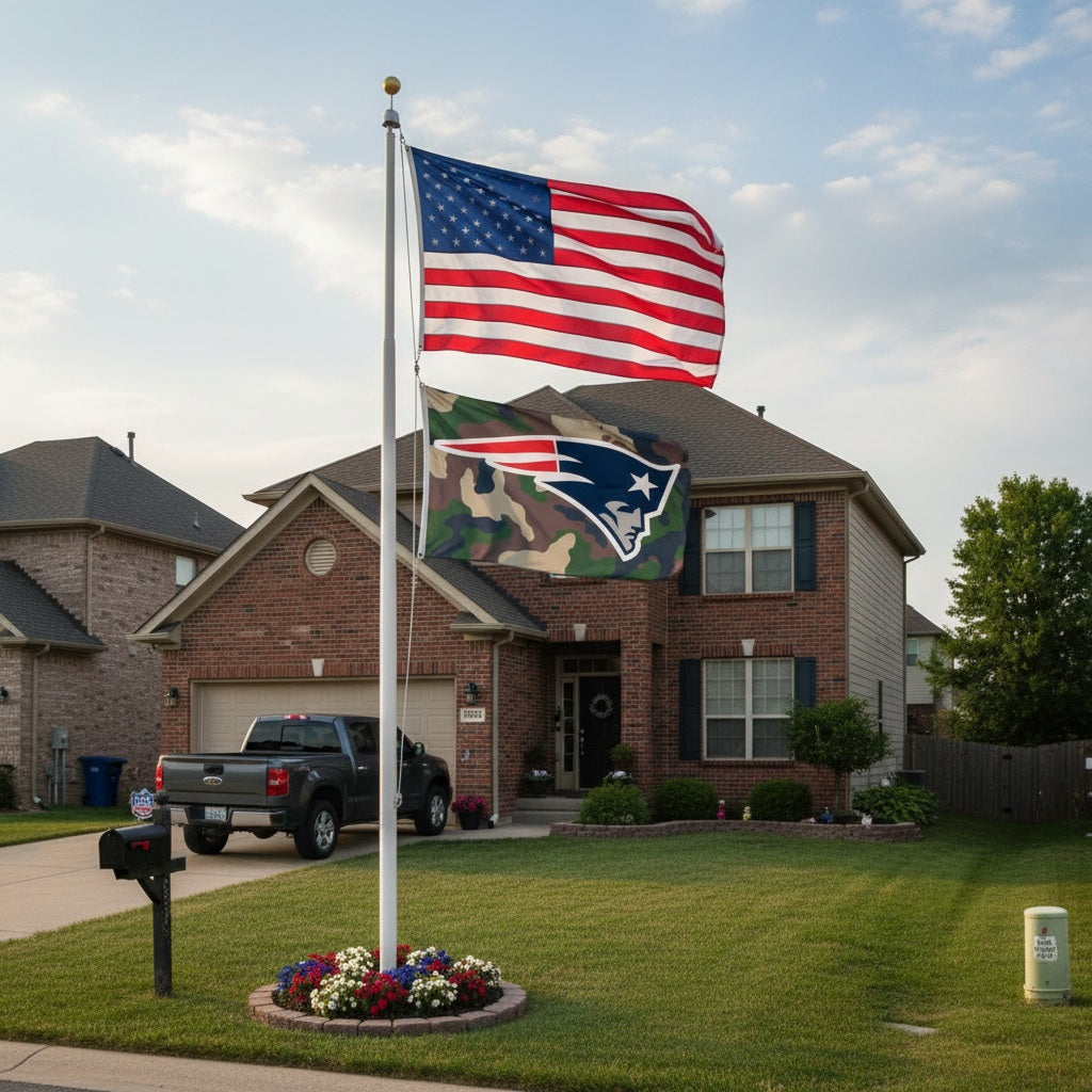 New England Patriots Flag 3x5 Camo Military heartlandflags