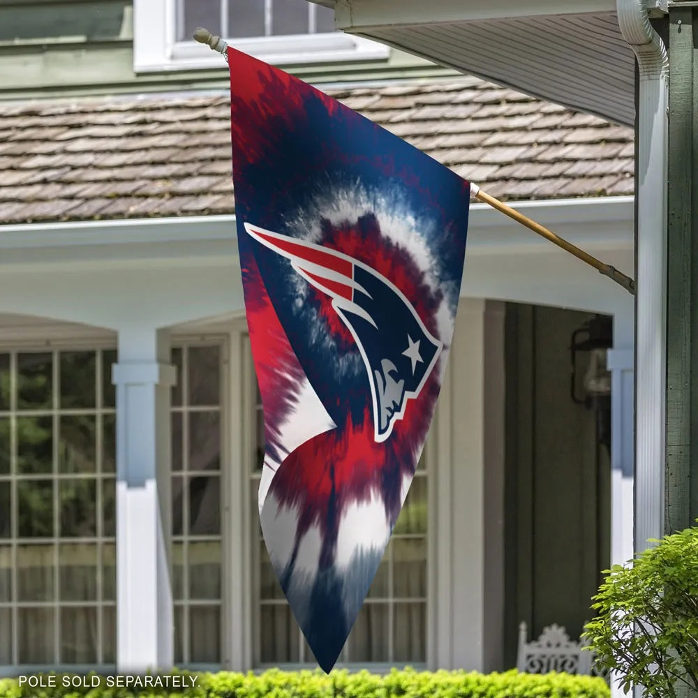 New England Patriots Flag Tie Dye Logo House Banner heartlandflags