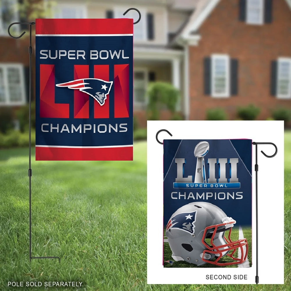 New England Patriots Garden Flag Super Bowl LIII Champions 2 Sided heartlandflags
