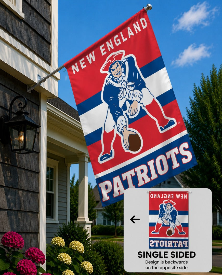 New England Patriots Throwback Logo Banner heartlandflags