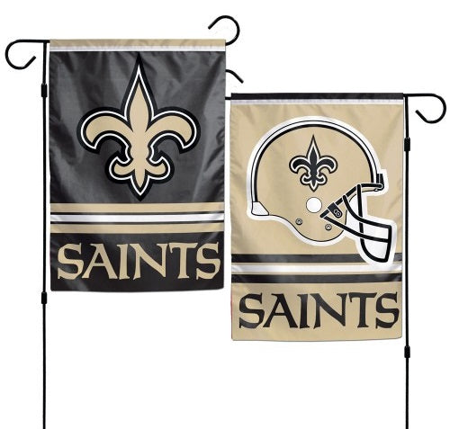 New Orleans Saints 2 Sided Garden Flag Double Logo heartlandflags