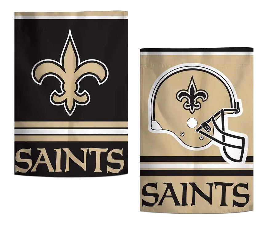 New Orleans Saints 2 Sided Garden Flag Double Logo heartlandflags
