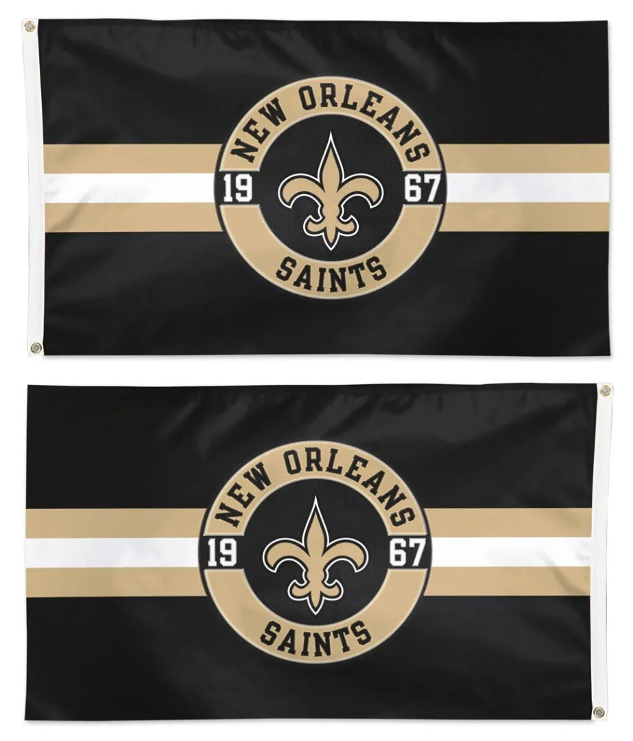 New Orleans Saints Applique Flag 2 Sided heartlandflags