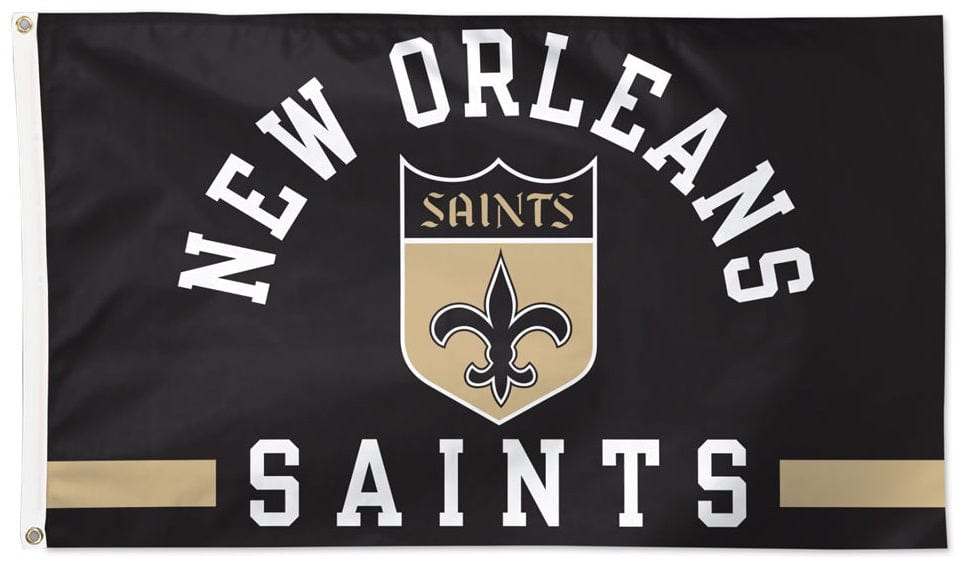 New Orleans Saints Flag 3x5 Classic Logo Black heartlandflags