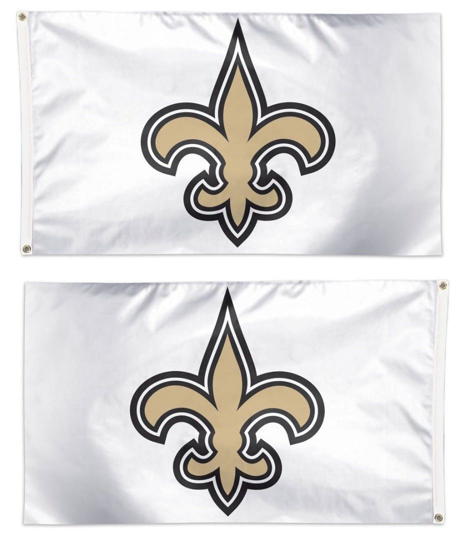 New Orleans Saints Flag 3x5 Logo White heartlandflags