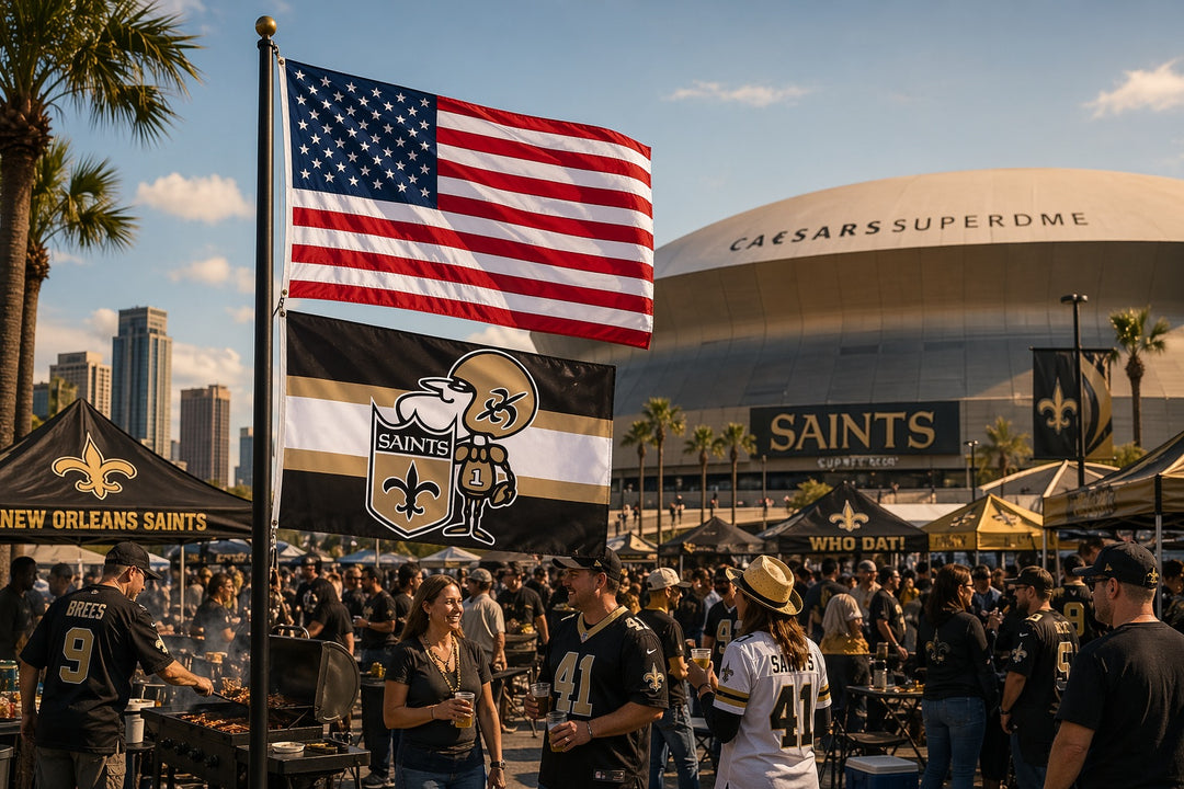 New Orleans Saints Flag 3x5 Sir Saint Logo heartlandflags