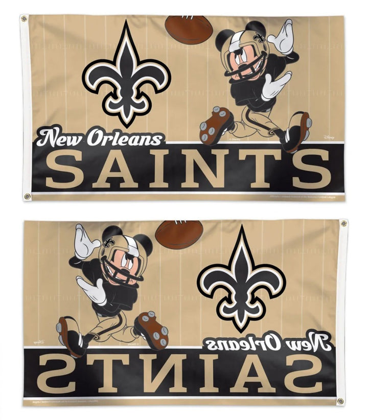 New Orleans Saints Mickey Mouse 3x5 Football Flag heartlandflags