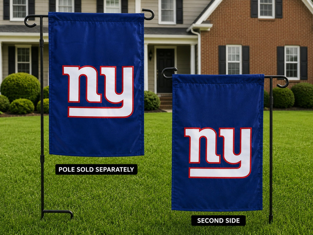 New York Giants Garden Flag 2 Sided Applique Logo heartlandflags