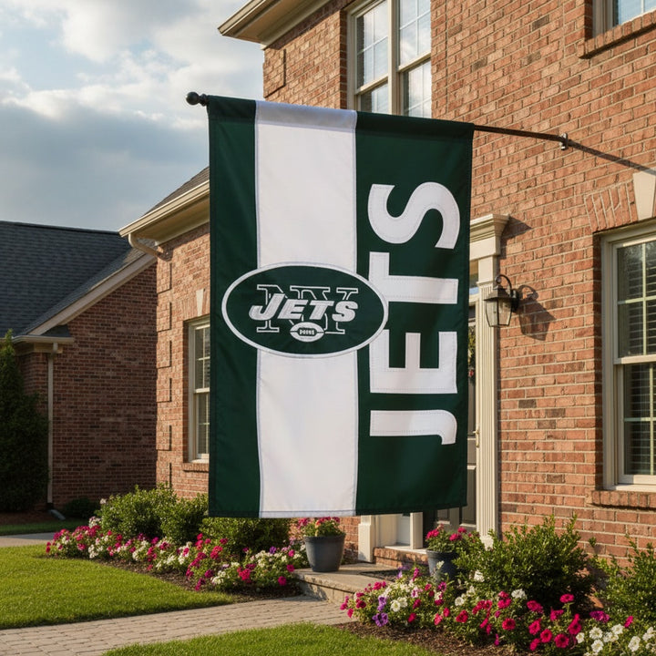 New York Jets Banner 2 Sided Embellished heartlandflags