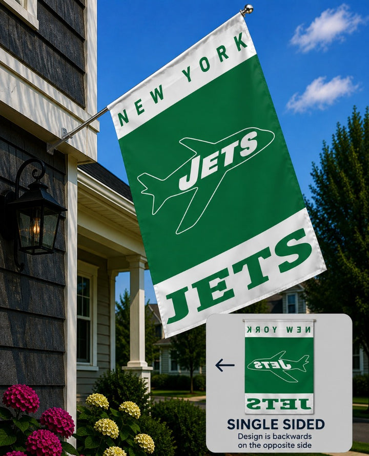 New York Jets Throwback Logo Banner heartlandflags