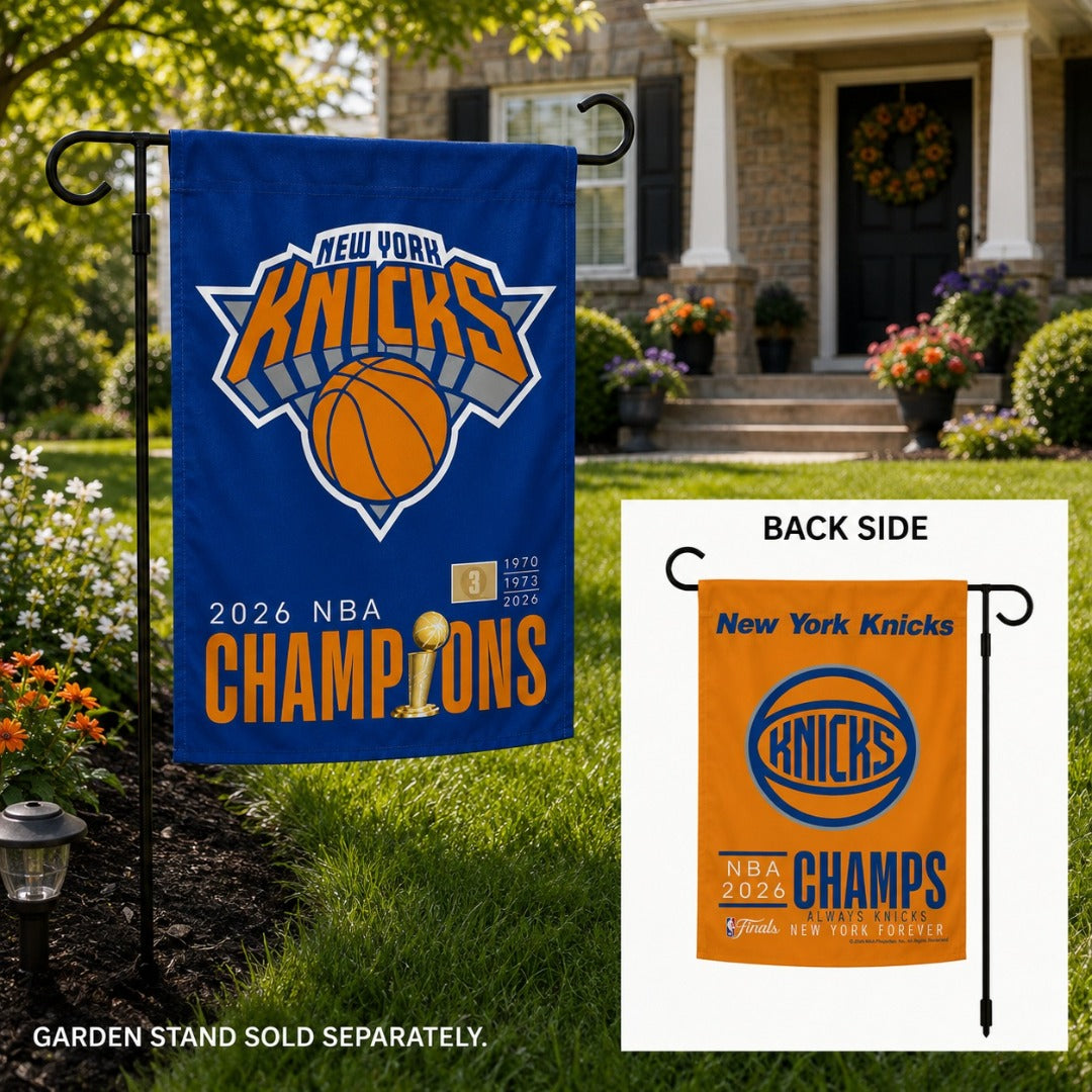 New York Knicks 2026 NBA Champions 2 Sided Garden Flag heartlandflags