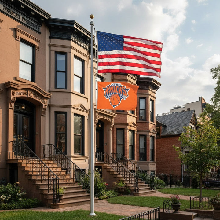 New York Knicks Orange 2 Sided 3x5 Flag heartlandflags