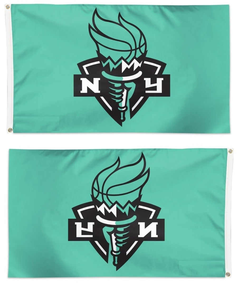New York Liberty Flag 3x5 Logo heartlandflags