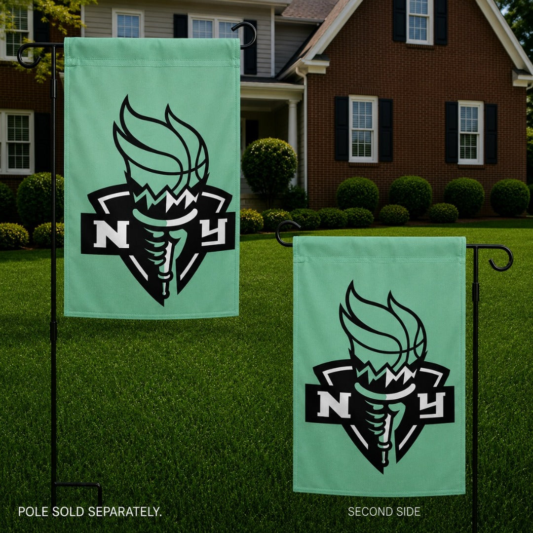 New York Liberty Garden Flag 2 Sided heartlandflags