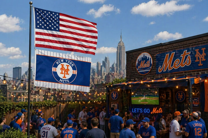 New York Mets Embroidered Flag 2 Sided 3x5 heartlandflags