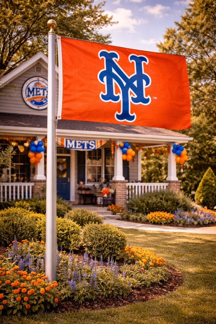 New York Mets Flag 3x5 Orange NY Logo heartlandflags