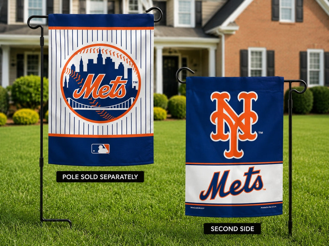 New York Mets Garden Flag 2 Sided Logo heartlandflags
