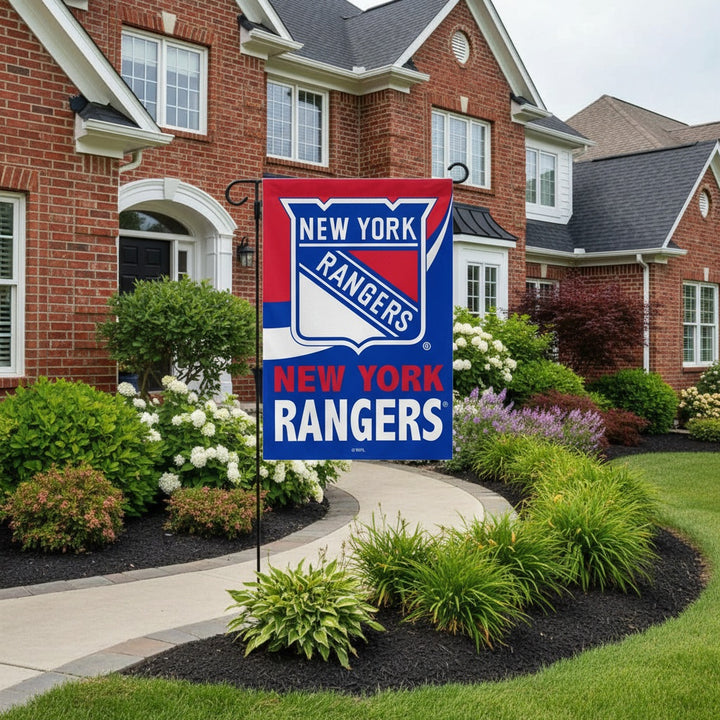 New York Rangers 2 Sided Burlap Garden Flag heartlandflags