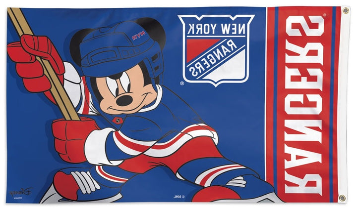 New York Rangers Flag 3x5 Mickey Mouse Disney heartlandflags