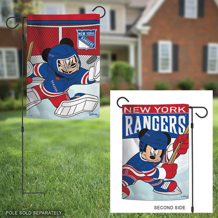 New York Rangers Mickey Mouse 2 Sided Garden Flag heartlandflags