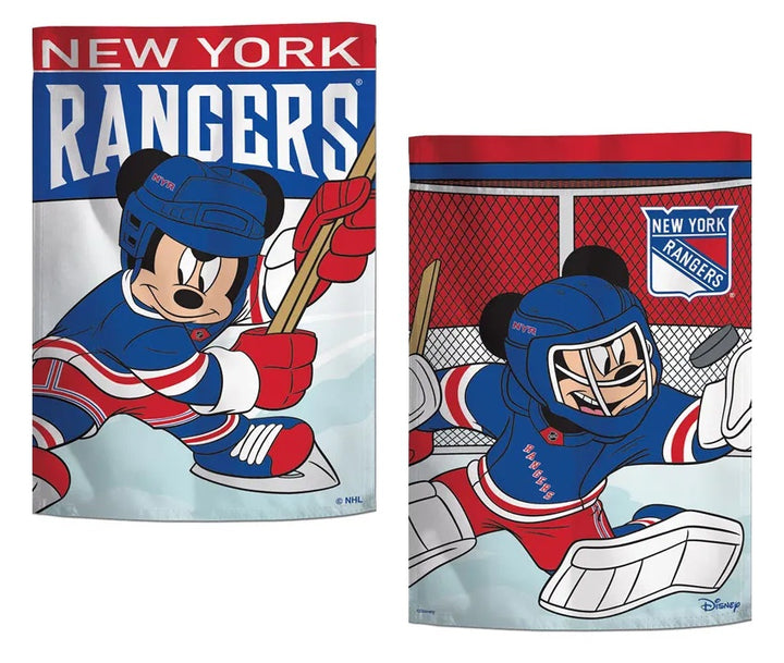 New York Rangers Mickey Mouse 2 Sided Garden Flag heartlandflags