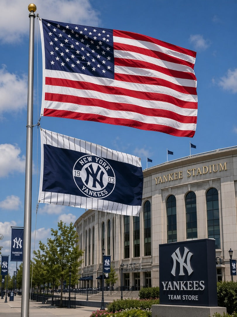 New York Yankees Embroidered Flag 2 Sided heartlandflags