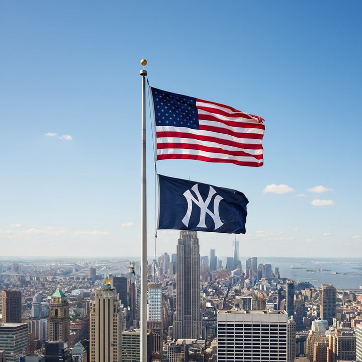 New York Yankees Flag 3x5 NY Logo 2 Sided heartlandflags