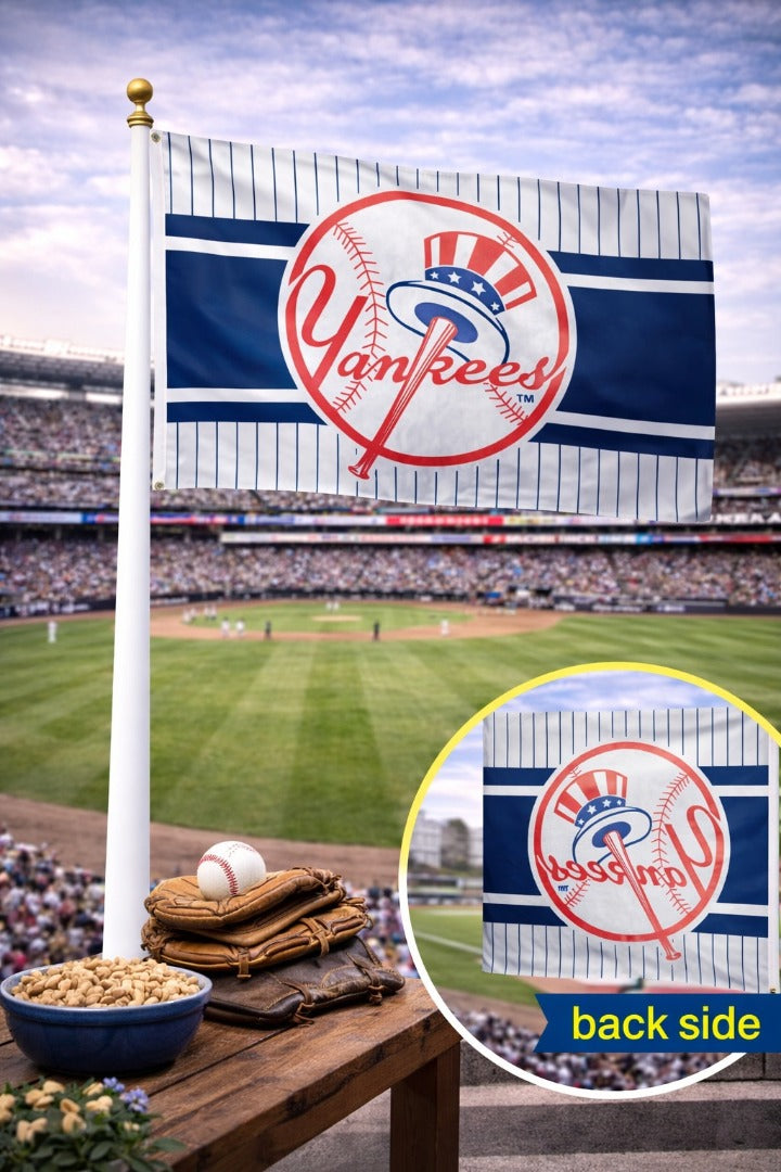 New York Yankees Tophat Logo 3x5 Flag heartlandflags