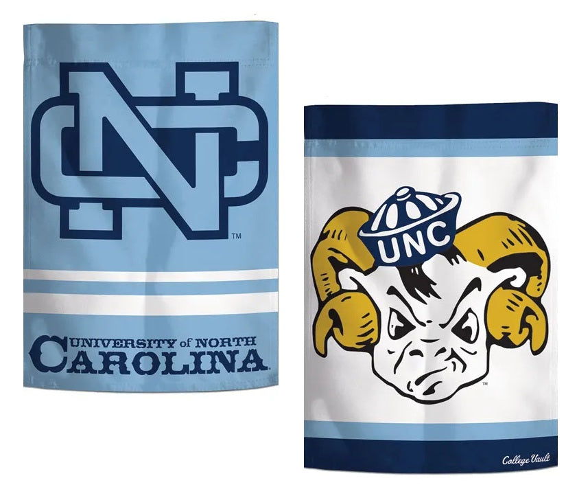 North Carolina Garden Flag 2 Sided Tar Heels Vintage Classic Logo heartlandflags