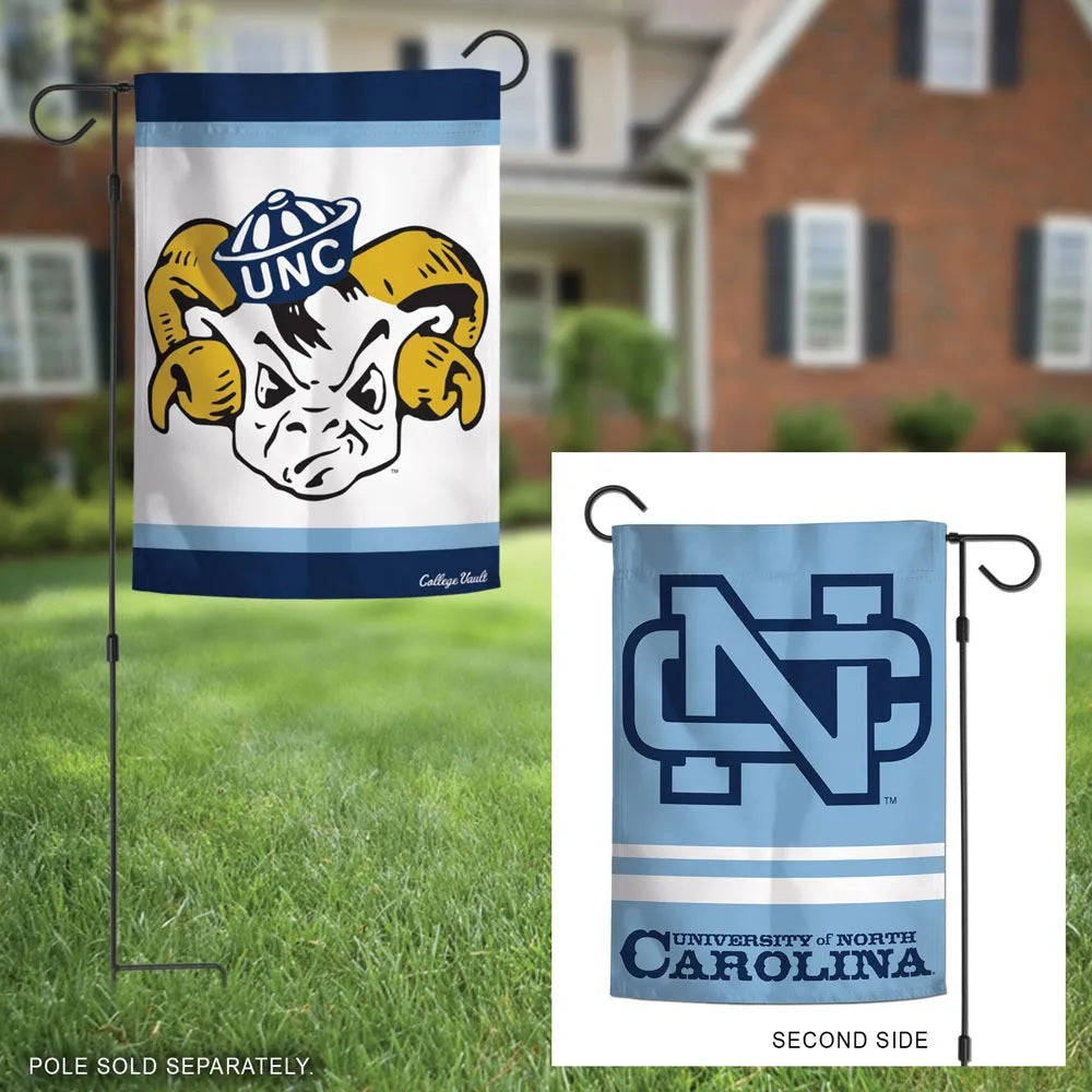 North Carolina Garden Flag 2 Sided Tar Heels Vintage Classic Logo heartlandflags