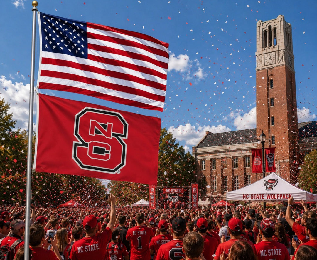 North Carolina State 2 Sided 3x5 Flag heartlandflags
