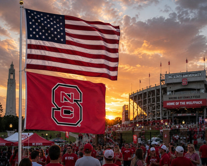 North Carolina State Wolfpack Flag 3x5 Red heartlandflags