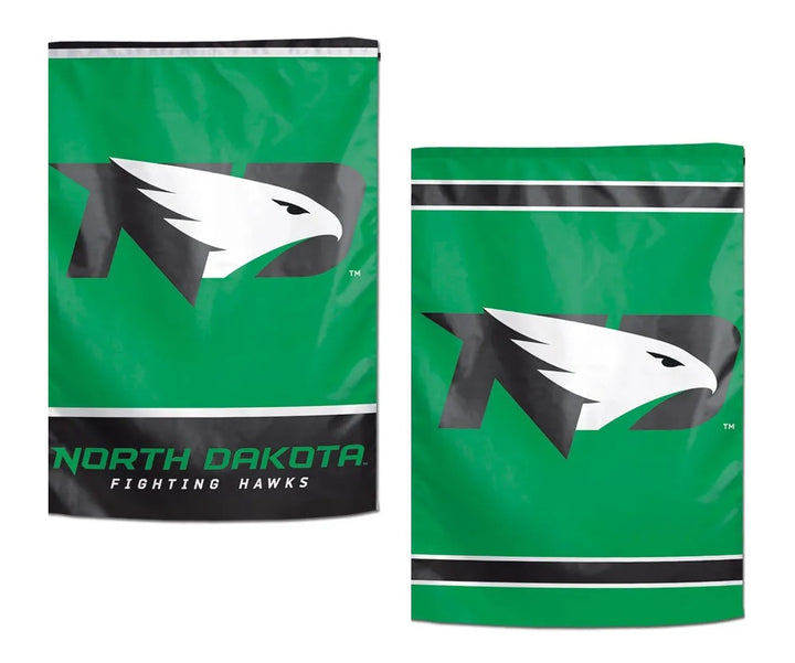 North Dakota Fighting Hawks 2 Sided Garden Flag heartlandflags