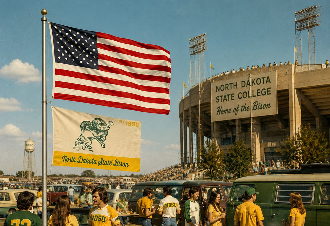 North Dakota State Bison Flag Vintage Logo 3x5 heartlandflags