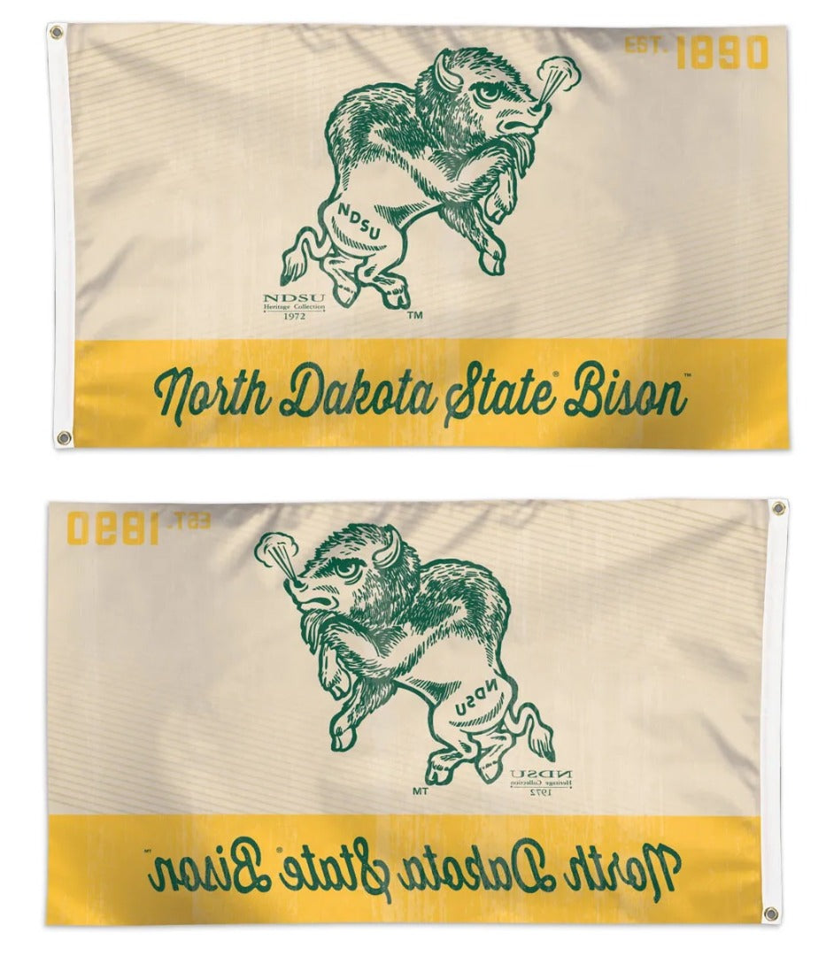 North Dakota State Bison Flag Vintage Logo 3x5 heartlandflags