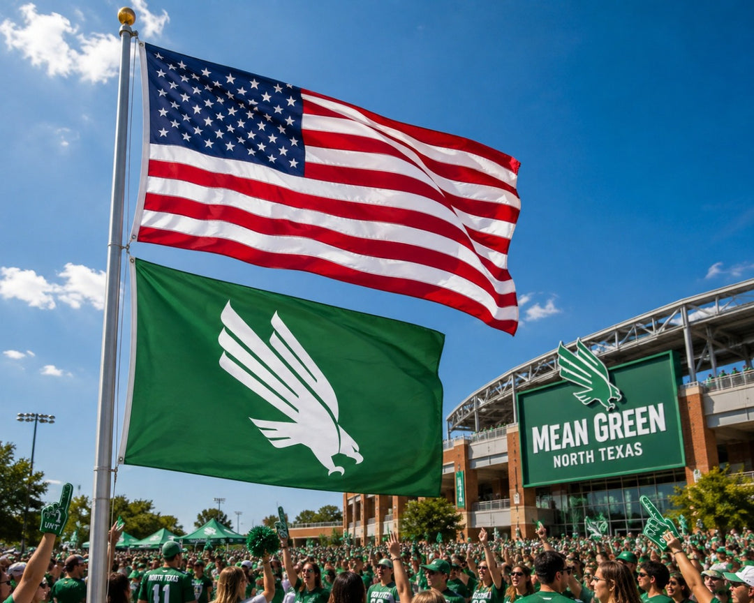 North Texas Mean Green 2 Sided 3x5 Flag heartlandflags