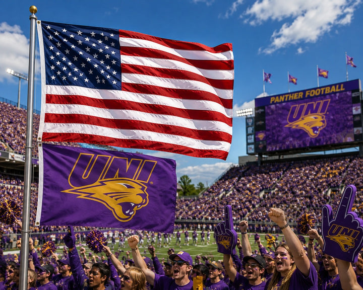Northern Iowa Panthers Flag 3x5 Purple UNI heartlandflags