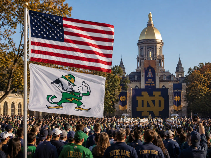Notre Dame 2 Sided White 3x5 Flag heartlandflags