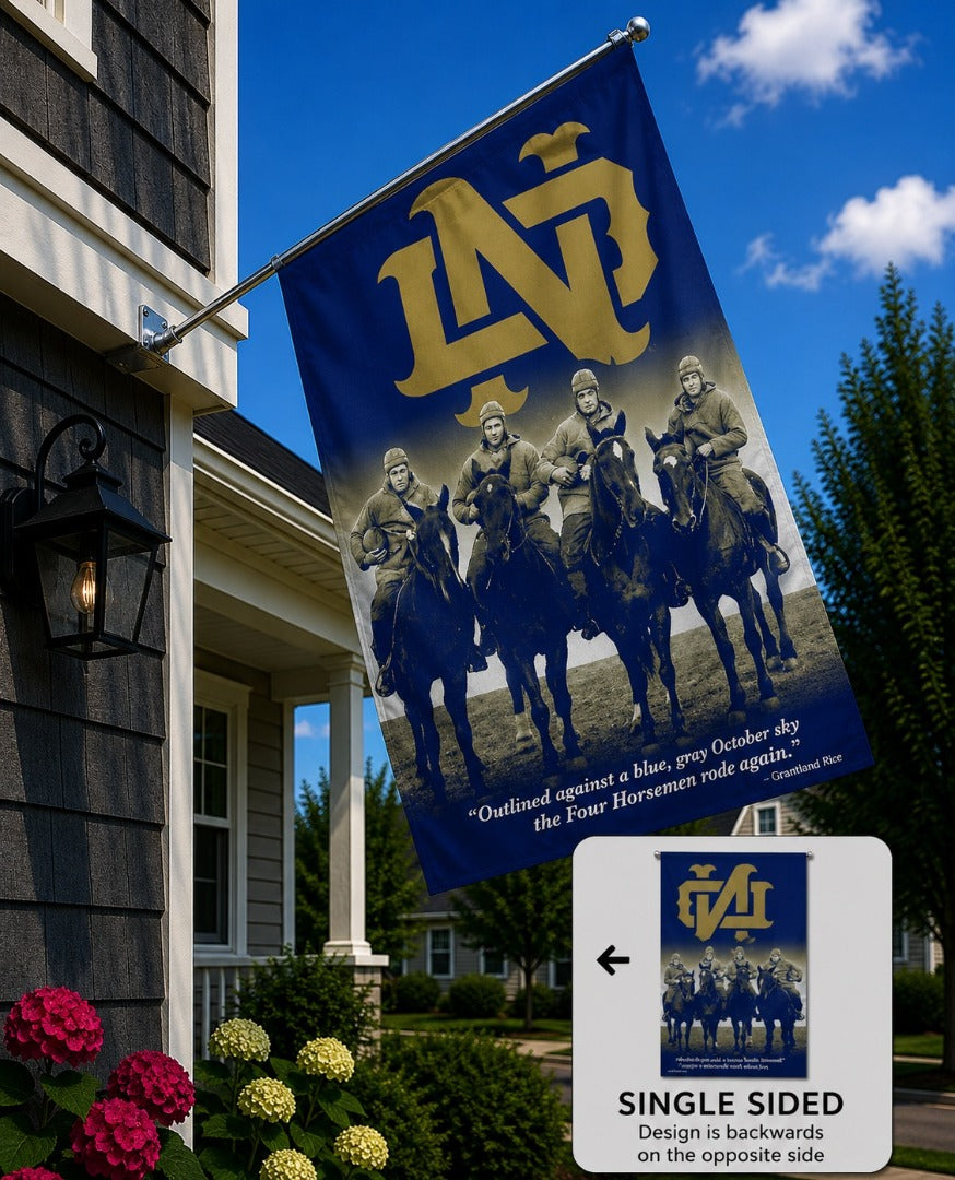 Notre Dame Banner Four Horseman House Flag heartlandflags