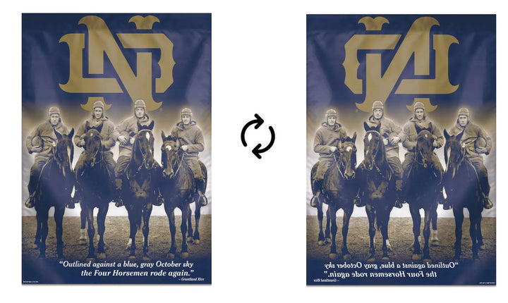 Notre Dame Banner Four Horseman House Flag heartlandflags