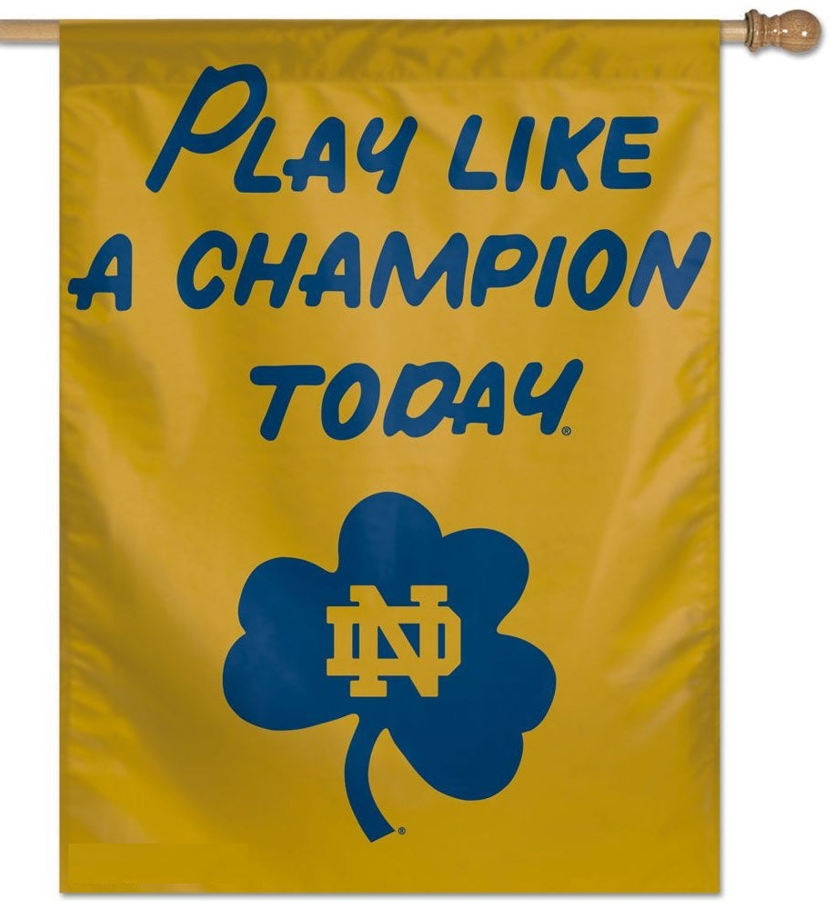 Notre Dame Banner Play Like A Champion 2 Sided heartlandflags