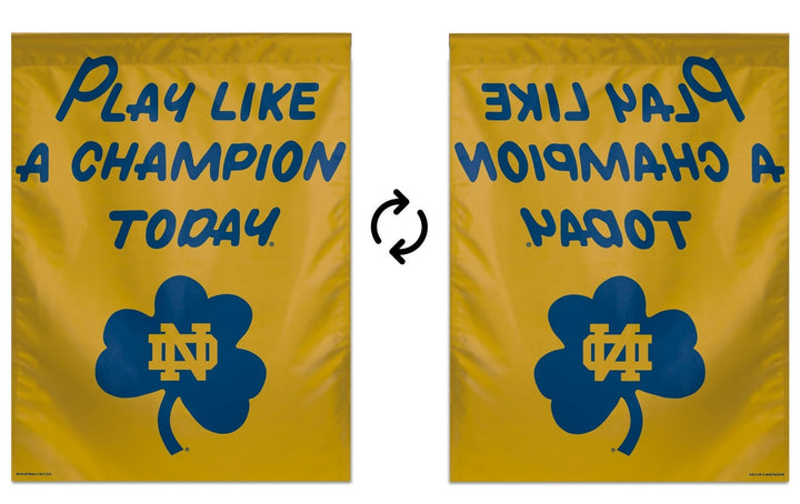 Notre Dame Banner Play Like A Champion Today House Flag heartlandflags