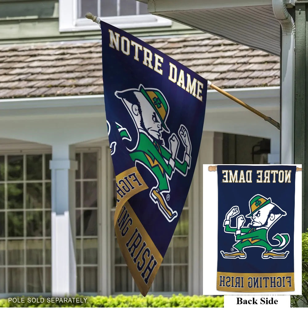 Notre Dame Fighting Irish Flag Leprechaun House Banner heartlandflags