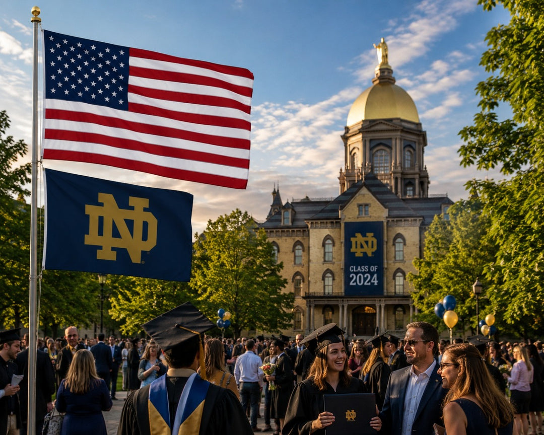Notre Dame Flag 3x5 Dark Gold ND Logo heartlandflags