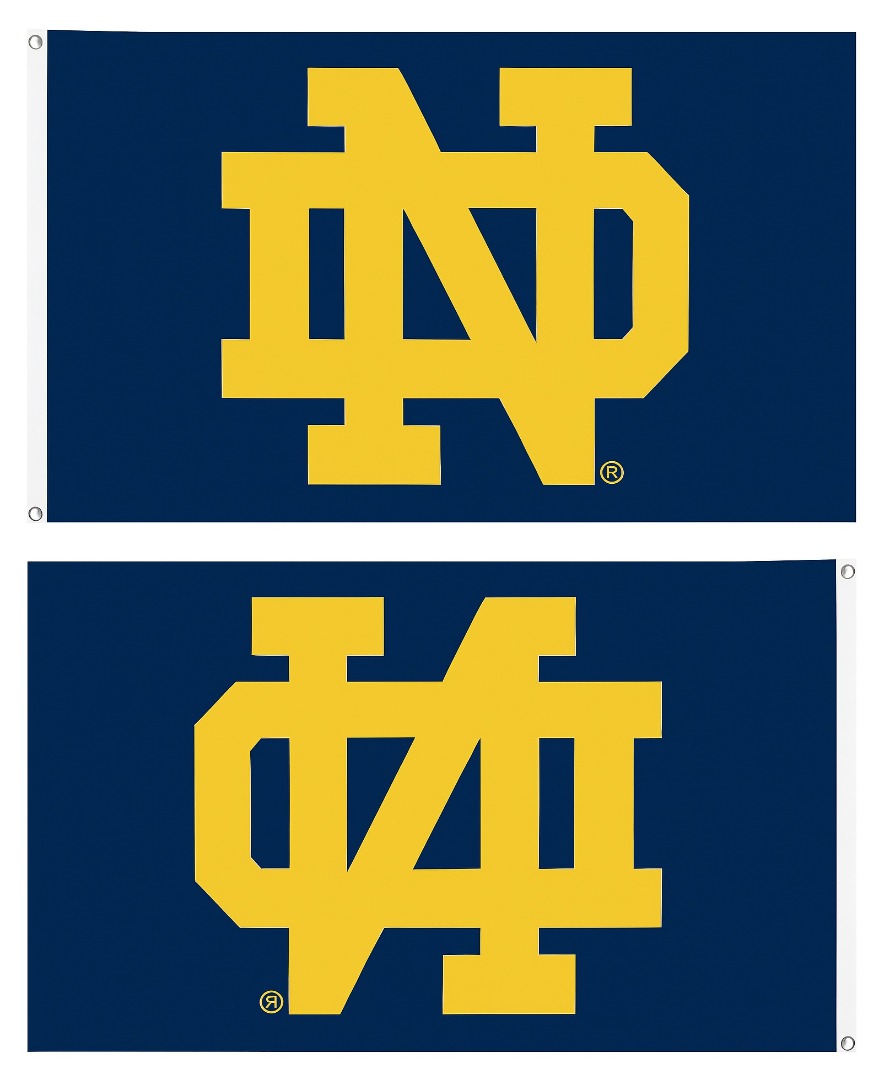 Notre Dame Flag 3x5 Gold Logo heartlandflags