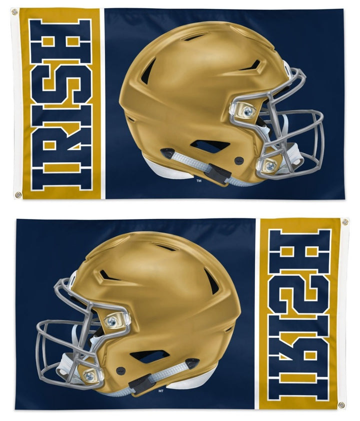 Notre Dame Flag 3x5 Helmet Golden Dome heartlandflags