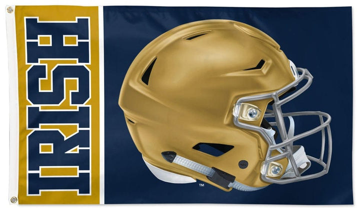 Notre Dame Flag 3x5 Helmet Golden Dome heartlandflags