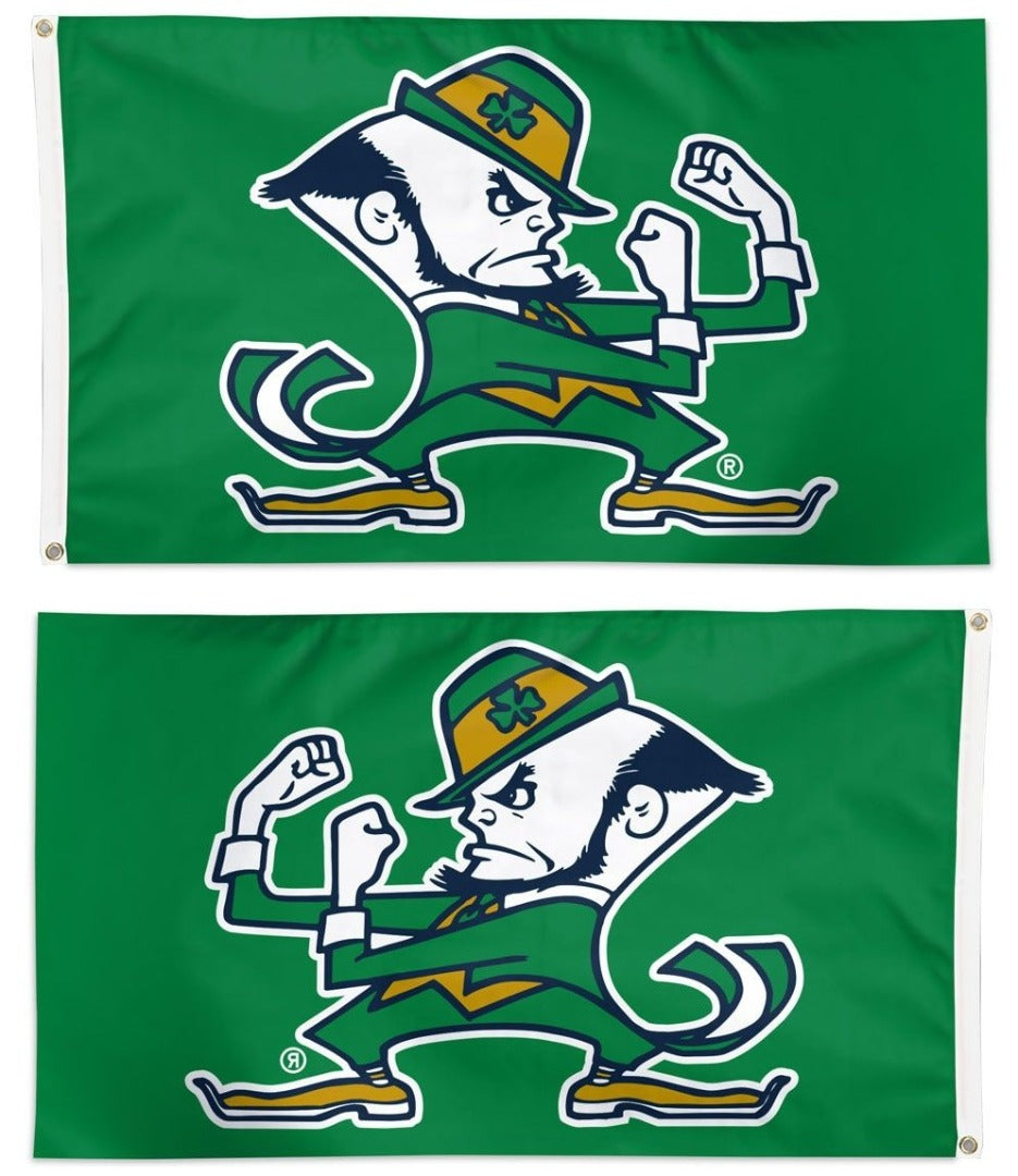 Notre Dame Flag 3x5 Leprechaun Green heartlandflags