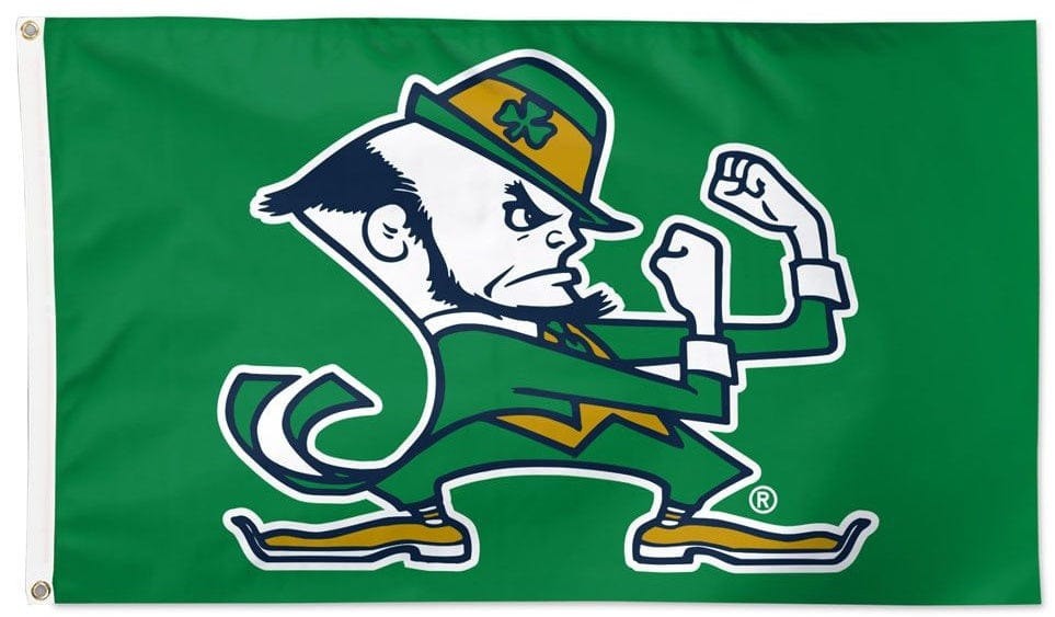 Notre Dame Flag 3x5 Leprechaun Green heartlandflags